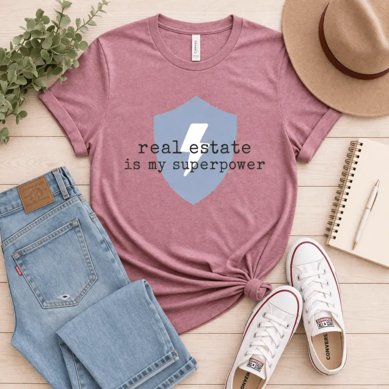 Womens Realtor Superpower T-Shirt Mauve