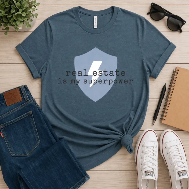 Men's Realtor Superpower Shirt Grey